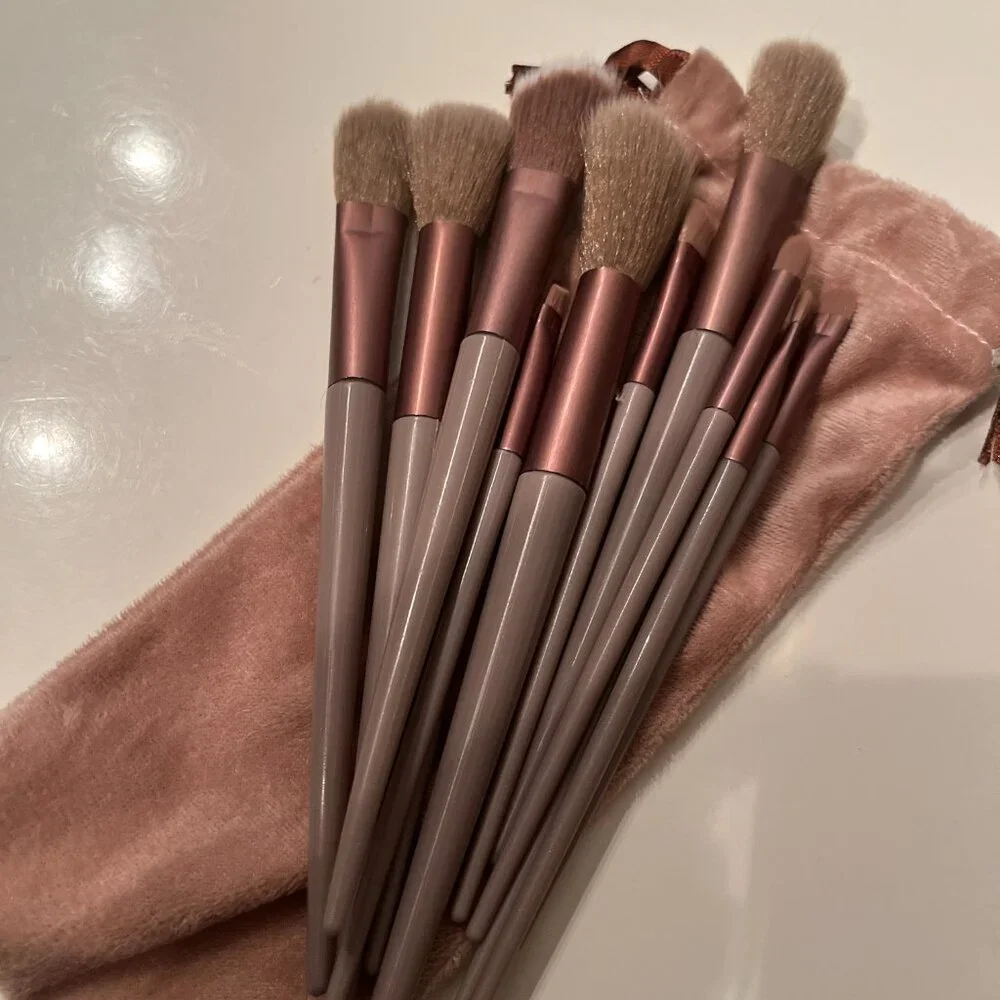 Make-Up Brushes (12) and Scalp‎ Massager (new) (w/a/x)